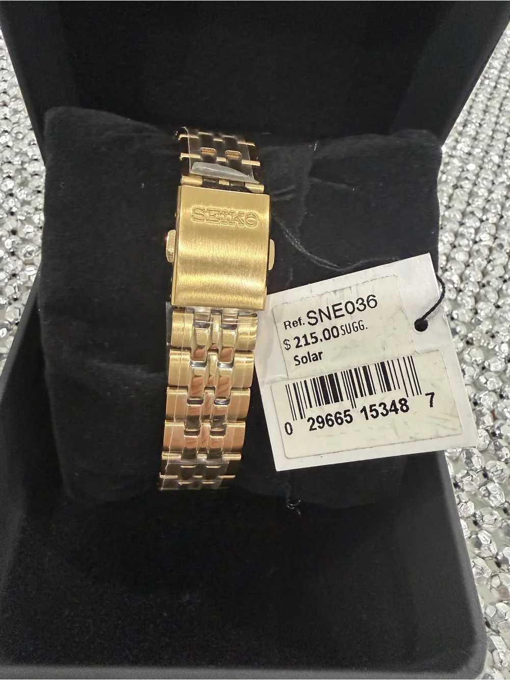 Seiko Gold Tone Watch with Gold Dial